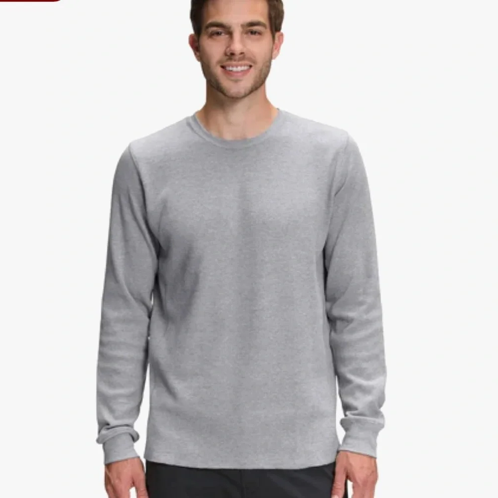 The North Face Mens All Season Waffle Thermal Shirt Gray Large